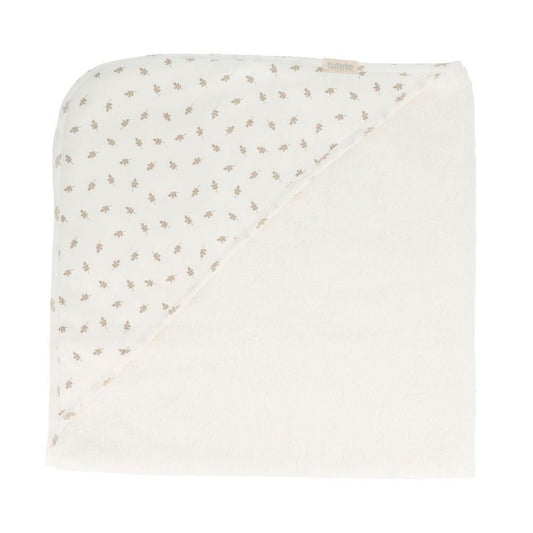 CAPA DE BAÑO TUTETE PERSONALIZABLE ·LEAVES WHITE· - Happy Moments Baby