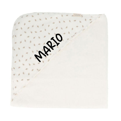 CAPA DE BAÑO TUTETE PERSONALIZABLE ·LEAVES WHITE· - Happy Moments Baby
