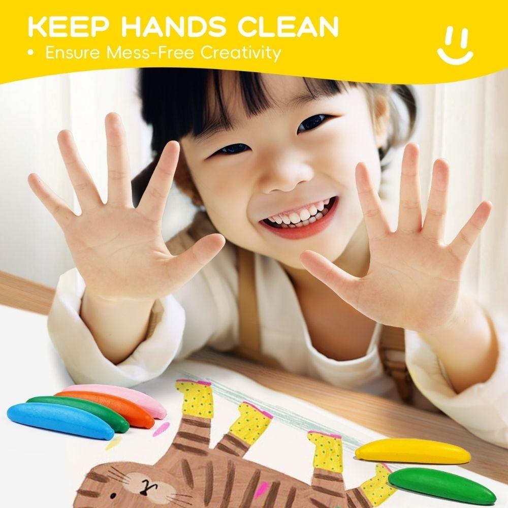 CERAS INFANTILES JARMELO ·CRAYONES BANANA CERA DE ABEJA 12 UD· - Happy Moments Baby