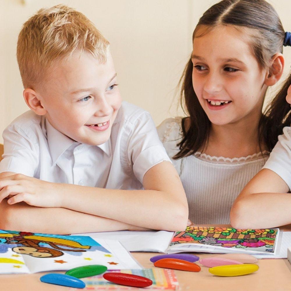 CERAS INFANTILES JARMELO ·CRAYONES BANANA CERA DE ABEJA 12 UD· - Happy Moments Baby