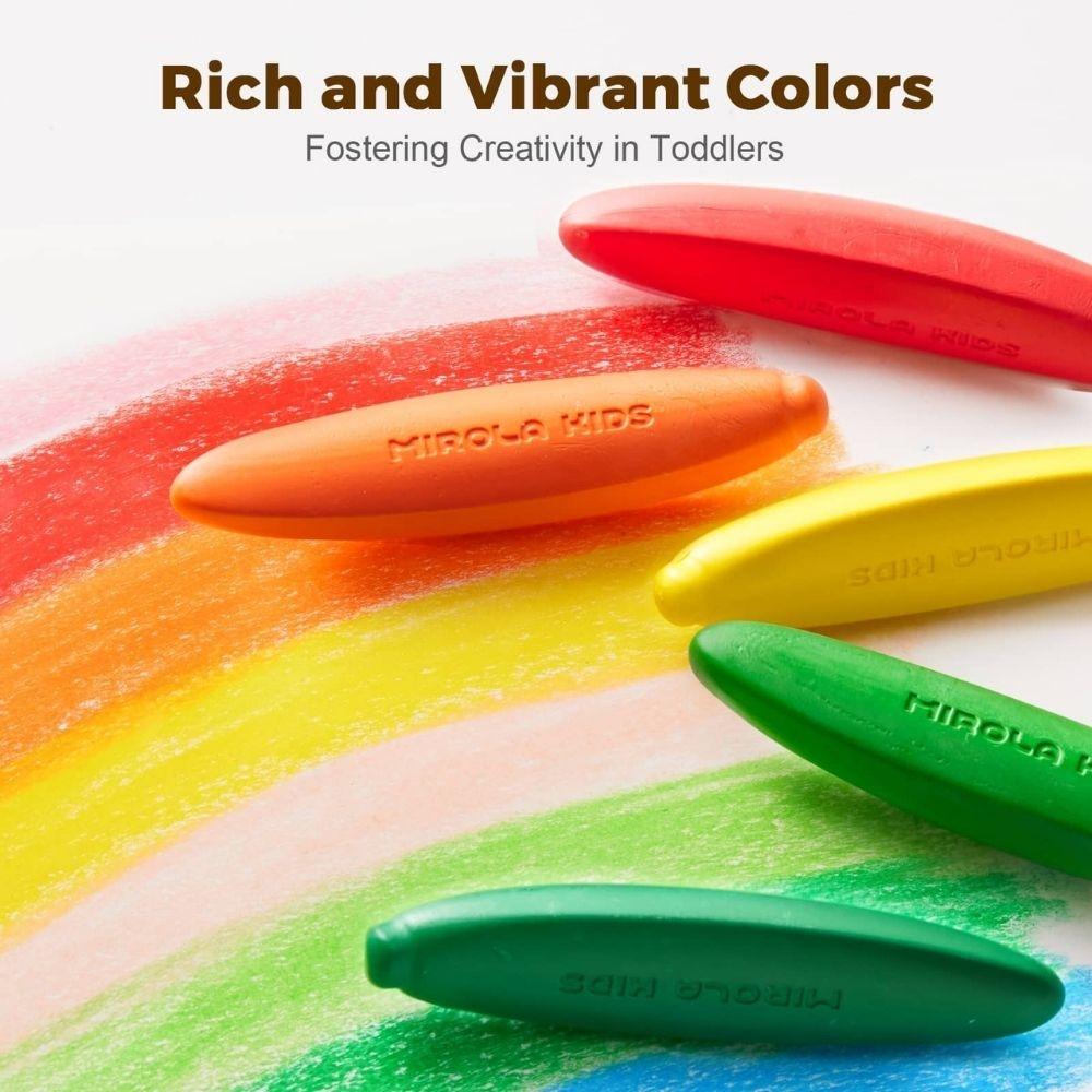 CERAS INFANTILES JARMELO ·CRAYONES BANANA CERA DE ABEJA 12 UD· - Happy Moments Baby