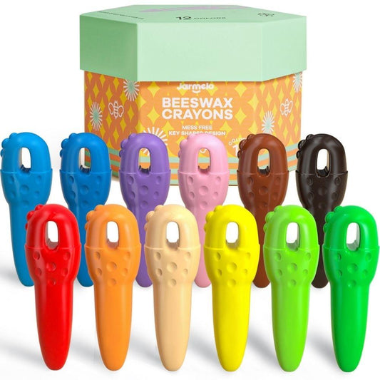 CERAS INFANTILES JARMELO ·CRAYONES KEY CERA DE ABEJA 12 UD· - Happy Moments Baby