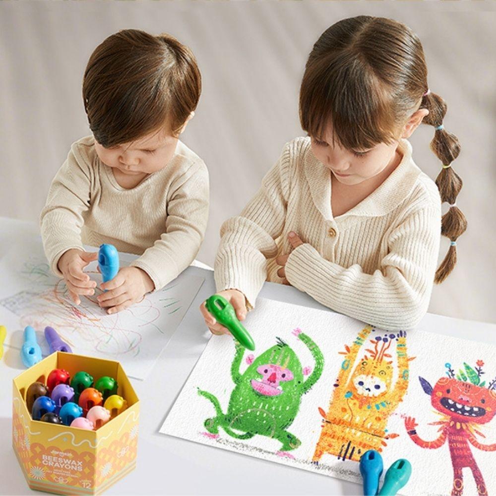 CERAS INFANTILES JARMELO ·CRAYONES KEY CERA DE ABEJA 12 UD· - Happy Moments Baby