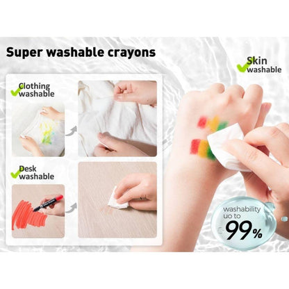 CERAS INFANTILES JARMELO ·CRAYONES SUAVES LAVABLES 12 COLORES· - Happy Moments Baby