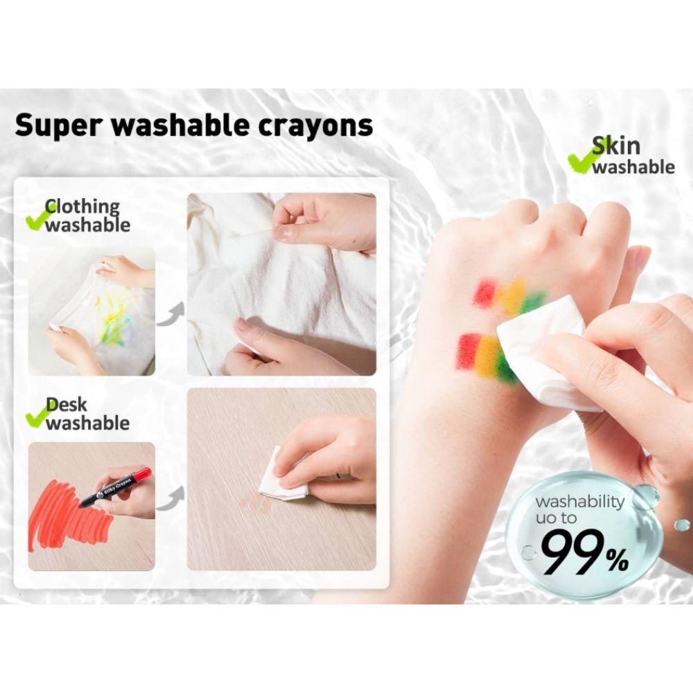 CERAS INFANTILES JARMELO ·CRAYONES SUAVES LAVABLES 6 COLORES· - Happy Moments Baby