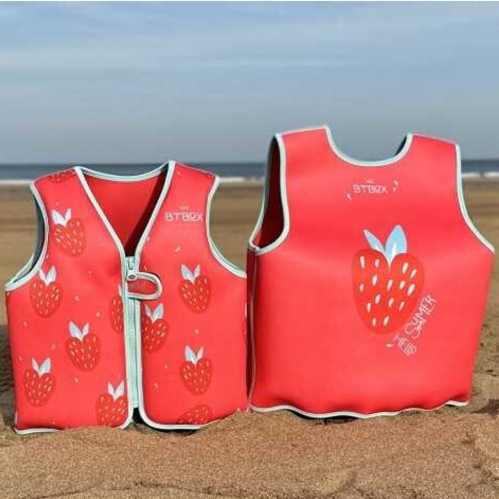 CHALECO FLOTADOR APRENDIZAJE BTBOX ·STRAWBERRIES· - Happy Moments Baby