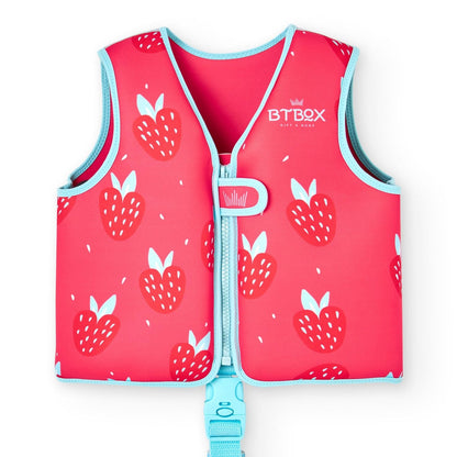 CHALECO FLOTADOR APRENDIZAJE BTBOX ·STRAWBERRIES· - Happy Moments Baby