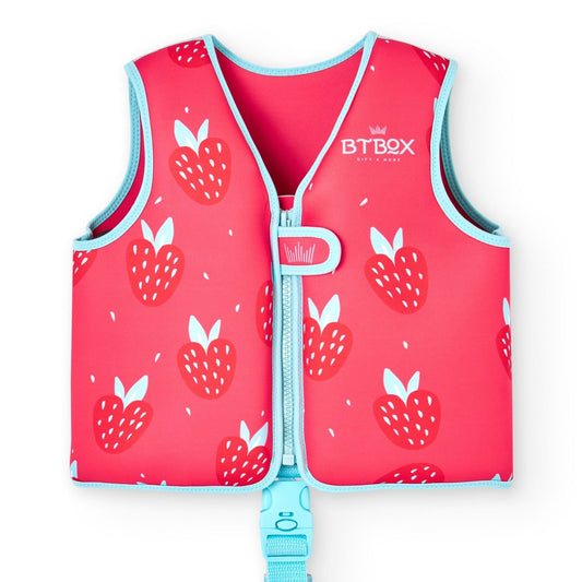 CHALECO FLOTADOR APRENDIZAJE BTBOX ·STRAWBERRIES· - Happy Moments Baby