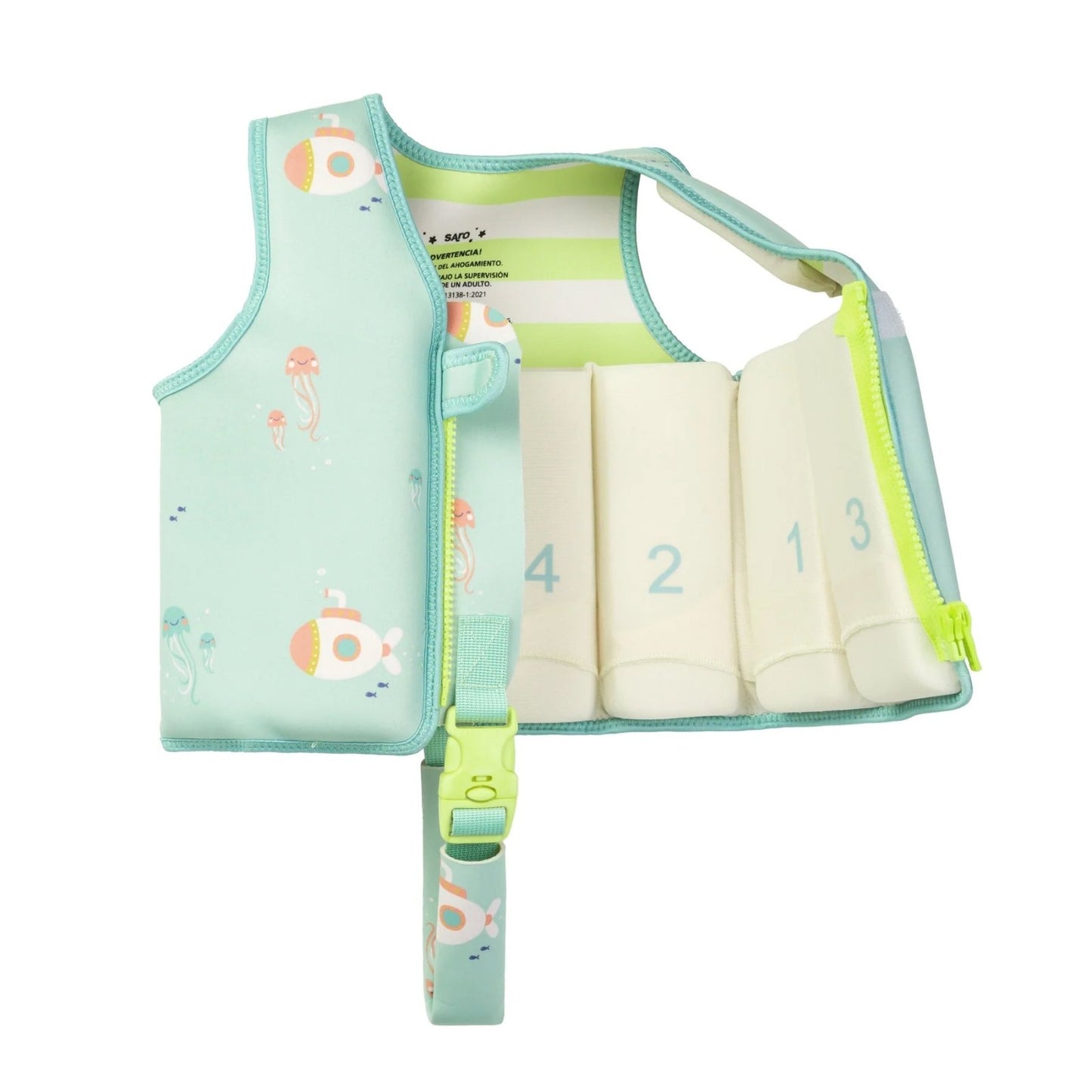 CHALECO FLOTADOR APRENDIZAJE SARO ·BLUE SEA· - Happy Moments Baby