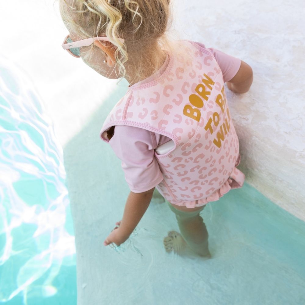 CHALECO FLOTADOR APRENDIZAJE SARO ·BORN TO BE WILD· - Happy Moments Baby