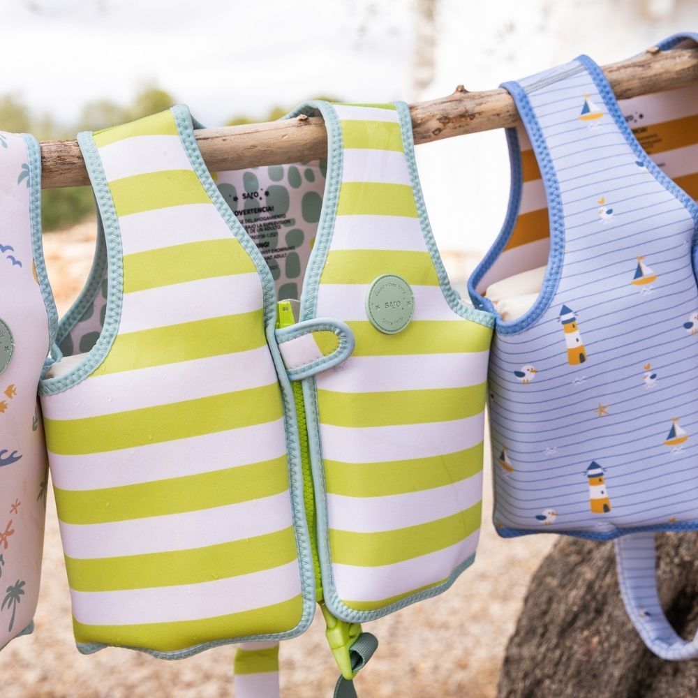 CHALECO FLOTADOR APRENDIZAJE SARO ·FUN IN THE SUN· - Happy Moments Baby