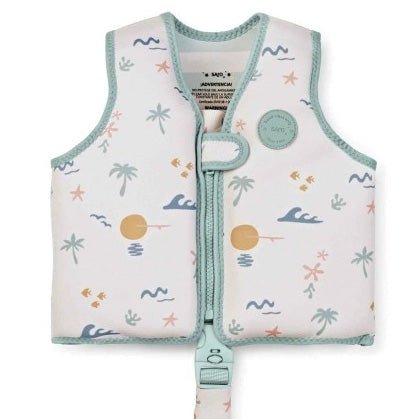 CHALECO FLOTADOR APRENDIZAJE SARO ·GOOD VIBES· - Happy Moments Baby