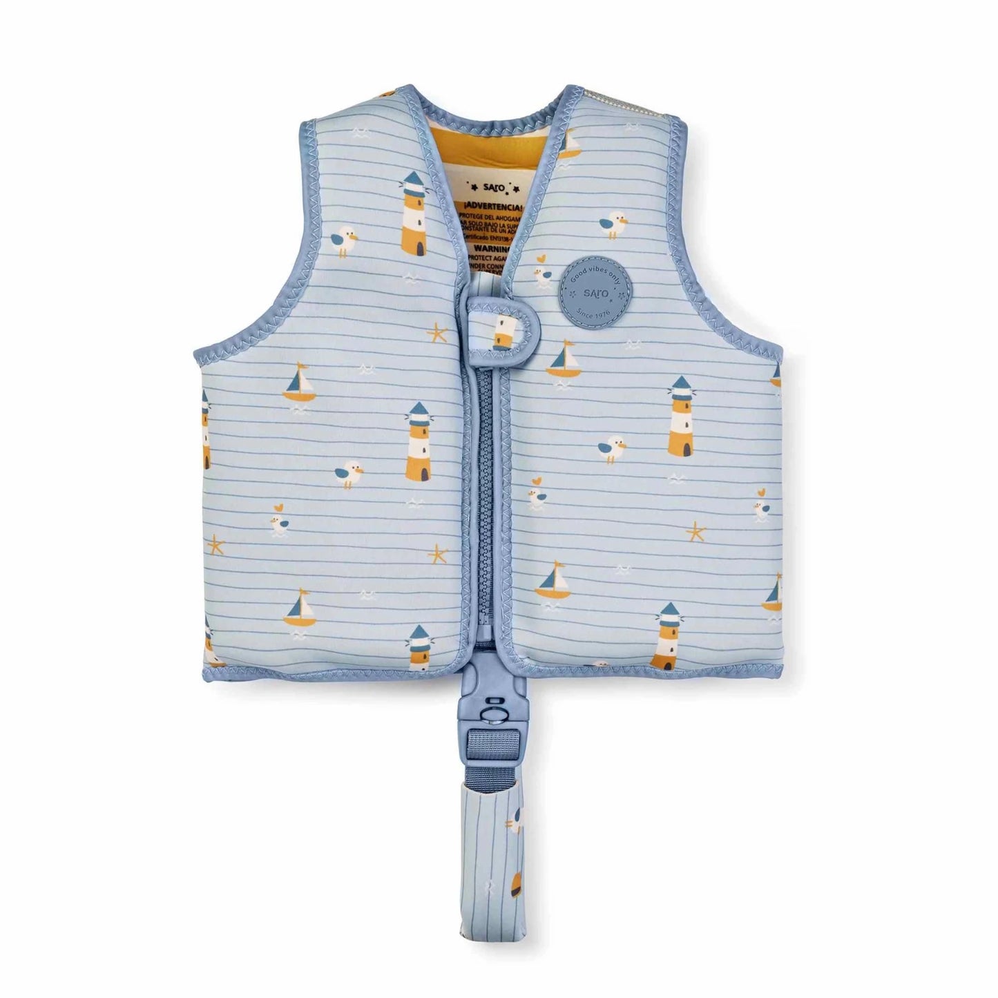 CHALECO FLOTADOR APRENDIZAJE SARO ·NAVY HUGS· - Happy Moments Baby