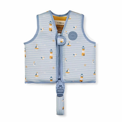 CHALECO FLOTADOR APRENDIZAJE SARO ·NAVY HUGS· - Happy Moments Baby
