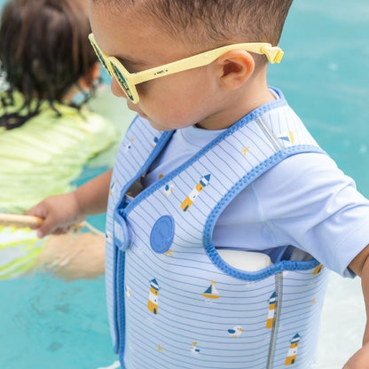 CHALECO FLOTADOR APRENDIZAJE SARO ·NAVY HUGS· - Happy Moments Baby