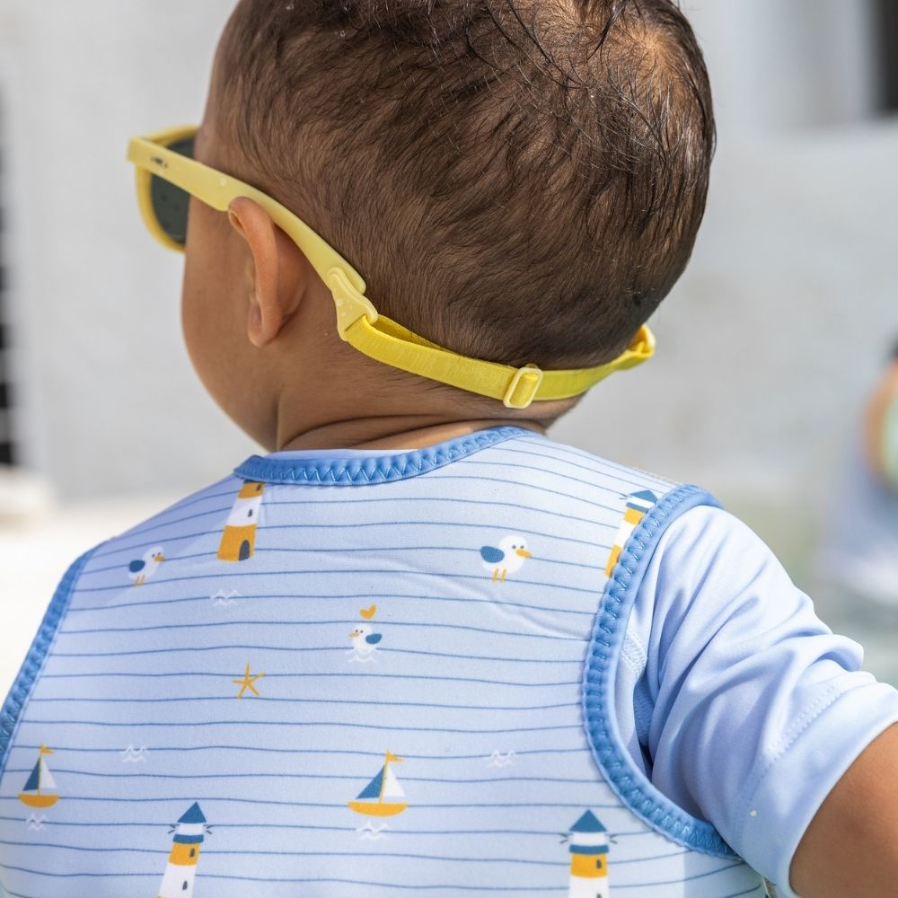 CHALECO FLOTADOR APRENDIZAJE SARO ·NAVY HUGS· - Happy Moments Baby