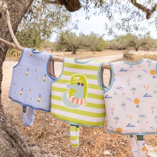 CHALECO FLOTADOR APRENDIZAJE SARO ·NAVY HUGS· - Happy Moments Baby