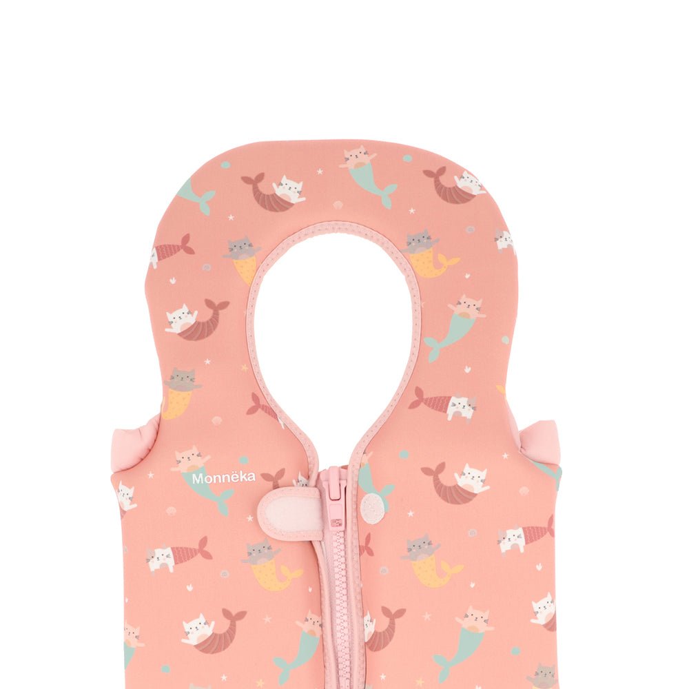 CHALECO FLOTADOR APRENDIZAJE TUTETE ·1 - 2 AÑOS MERMAID CATS· - Happy Moments Baby