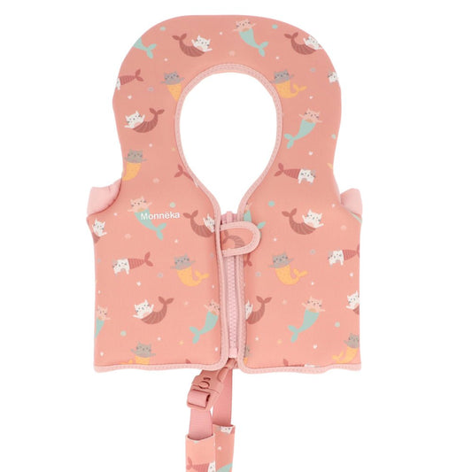 CHALECO FLOTADOR APRENDIZAJE TUTETE ·1 - 2 AÑOS MERMAID CATS· - Happy Moments Baby