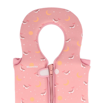 CHALECO FLOTADOR APRENDIZAJE TUTETE ·1 - 2 AÑOS WHALE PINK· - Happy Moments Baby