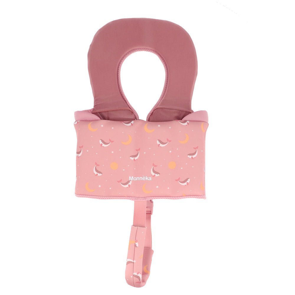 CHALECO FLOTADOR APRENDIZAJE TUTETE ·1 - 2 AÑOS WHALE PINK· - Happy Moments Baby