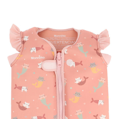 CHALECO FLOTADOR APRENDIZAJE TUTETE ·MERMAID CATS· - Happy Moments Baby