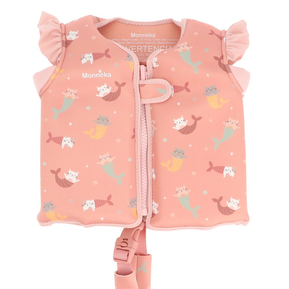 CHALECO FLOTADOR APRENDIZAJE TUTETE ·MERMAID CATS· - Happy Moments Baby