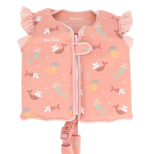 CHALECO FLOTADOR APRENDIZAJE TUTETE ·MERMAID CATS· - Happy Moments Baby