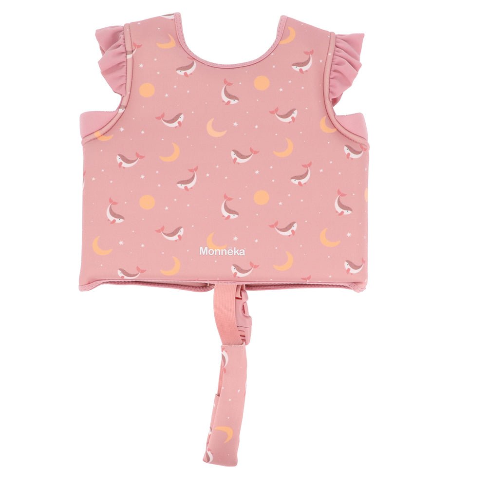CHALECO FLOTADOR APRENDIZAJE TUTETE ·WHALE PINK· - Happy Moments Baby