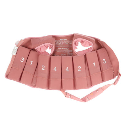 CHALECO FLOTADOR APRENDIZAJE TUTETE ·WHALE PINK· - Happy Moments Baby