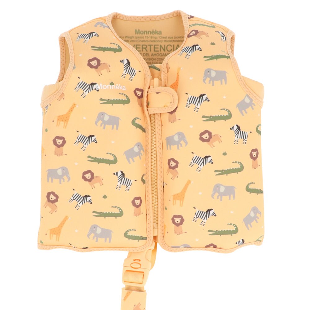 CHALECO FLOTADOR APRENDIZAJE TUTETE ·WILD ANIMALS· - Happy Moments Baby