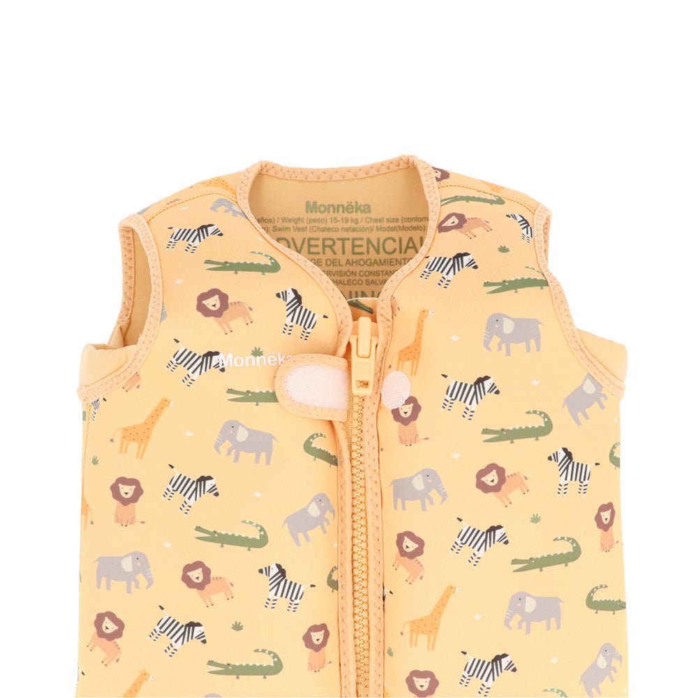CHALECO FLOTADOR APRENDIZAJE TUTETE ·WILD ANIMALS· - Happy Moments Baby