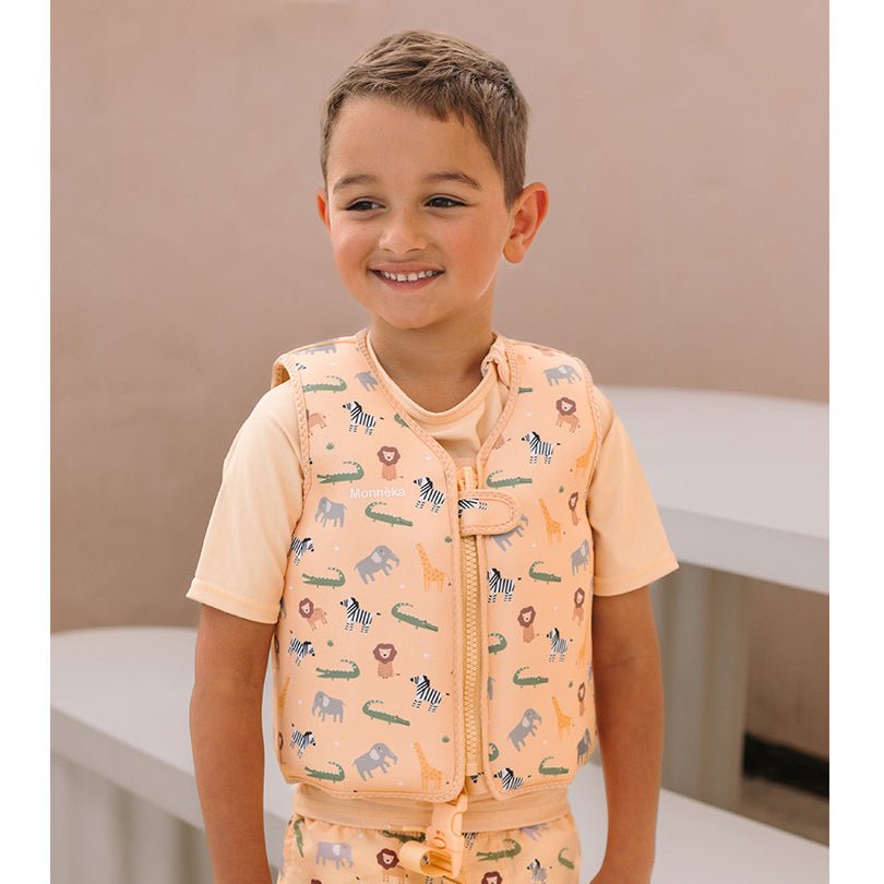 CHALECO FLOTADOR APRENDIZAJE TUTETE ·WILD ANIMALS· - Happy Moments Baby
