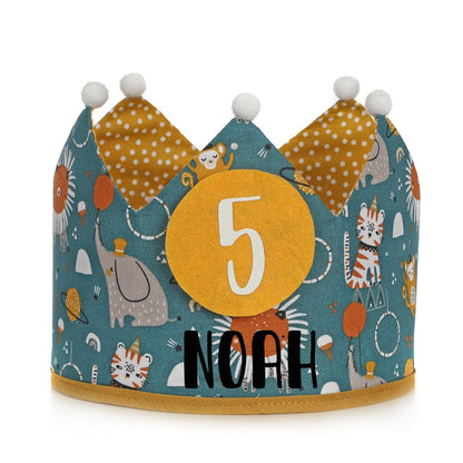CORONA CUMPLEAÑOS ·ANIMALES CIRCO· - Happy Moments Baby