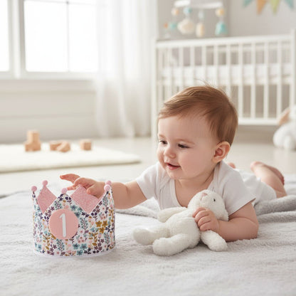 CORONA CUMPLEAÑOS ·FLORES· - Happy Moments Baby