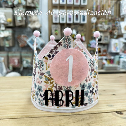 CORONA CUMPLEAÑOS ·FLORES· - Happy Moments Baby