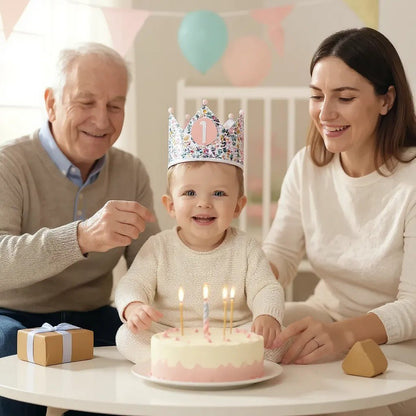 CORONA CUMPLEAÑOS ·FLORES· - Happy Moments Baby