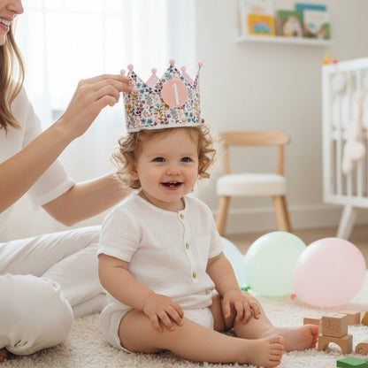 CORONA CUMPLEAÑOS ·FLORES· - Happy Moments Baby