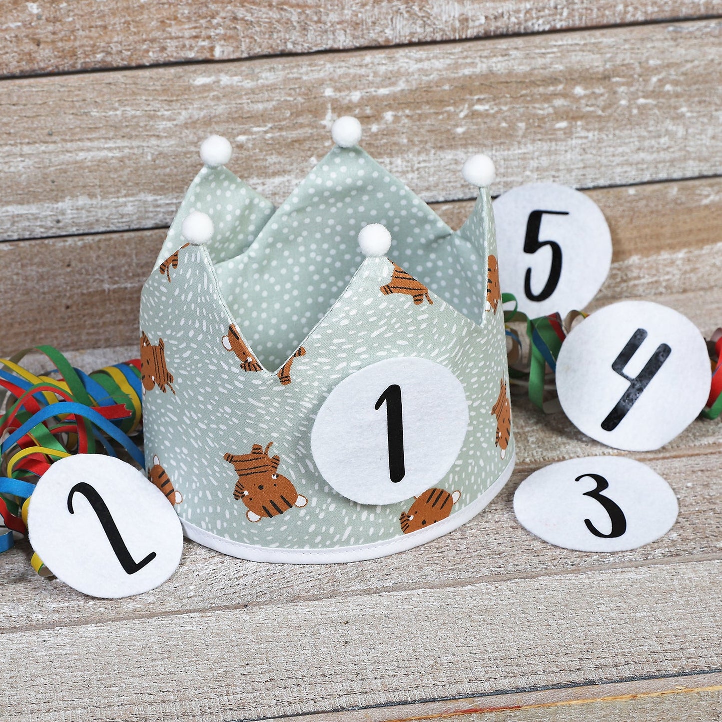 CORONA CUMPLEAÑOS ·TIGRES· - Happy Moments Baby