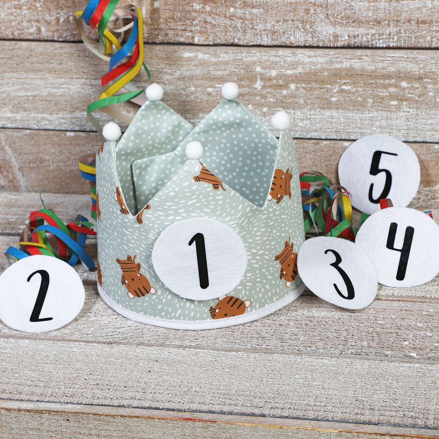 CORONA CUMPLEAÑOS ·TIGRES· - Happy Moments Baby