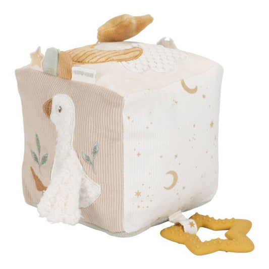 CUBO BLANDITO SENSORIAL DE ACTIVIDADES LITTLE DUTCH ·NEWBORN NATURA· - Happy Moments Baby