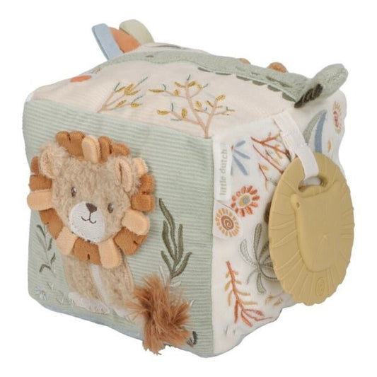 CUBO BLANDITO SENSORIAL DE ACTIVIDADES LITTLE DUTCH ·SAFARI FRIENDS· - Happy Moments Baby