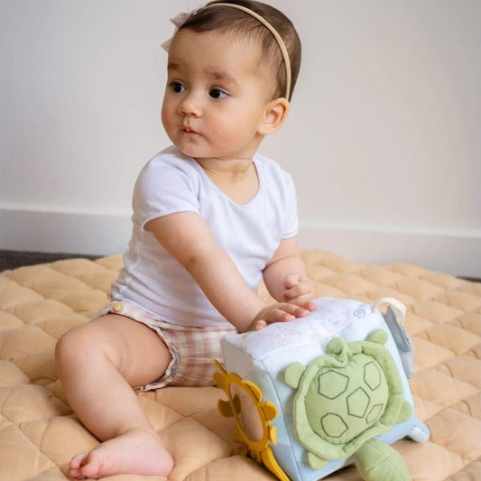 CUBO BLANDITO SENSORIAL DE ACTIVIDADES TIKIRI ·OCEAN· - Happy Moments Baby