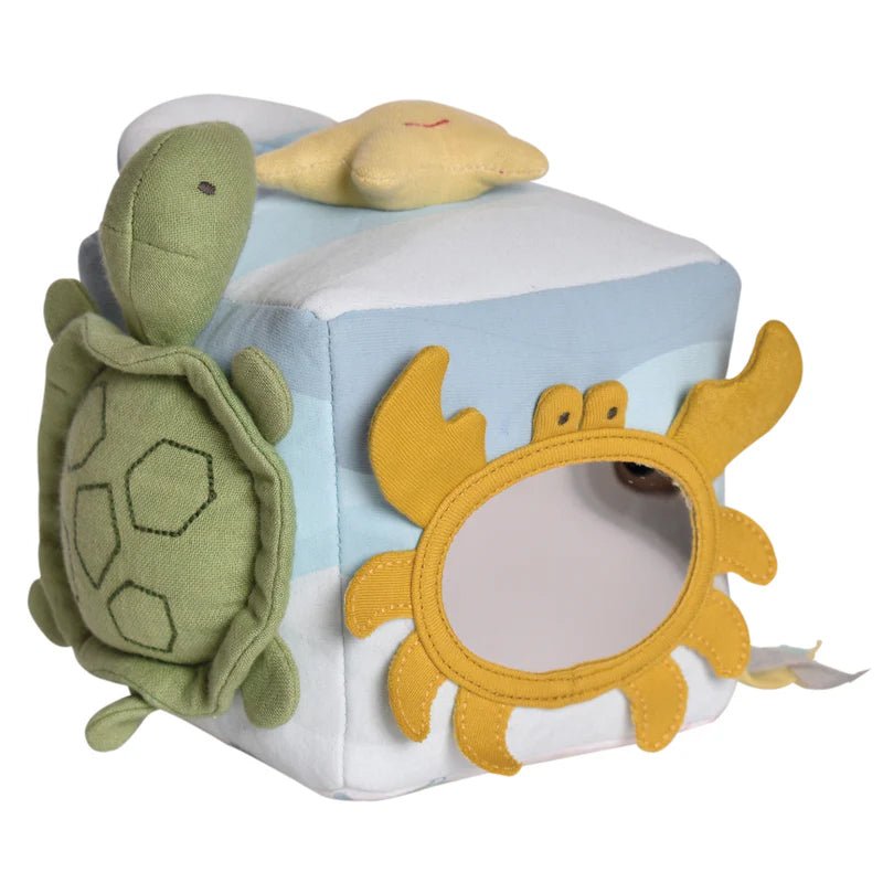 CUBO BLANDITO SENSORIAL DE ACTIVIDADES TIKIRI ·OCEAN· - Happy Moments Baby