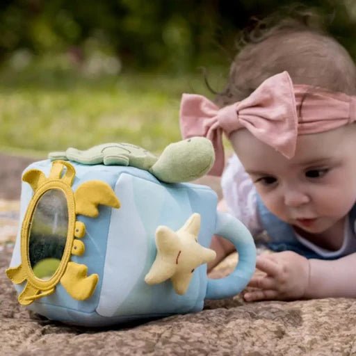 CUBO BLANDITO SENSORIAL DE ACTIVIDADES TIKIRI ·OCEAN· - Happy Moments Baby