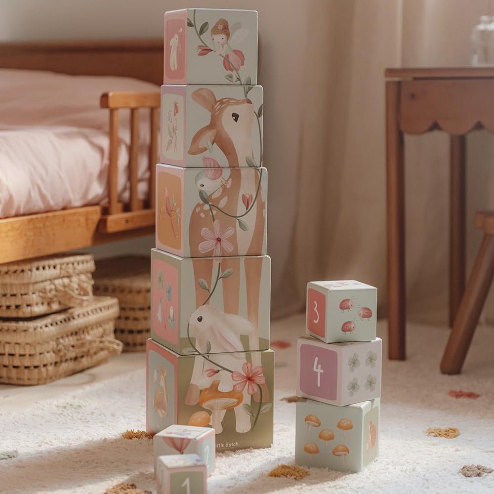 CUBOS APILABLES LITTLE DUTCH ·FAIRY GARDEN· - Happy Moments Baby