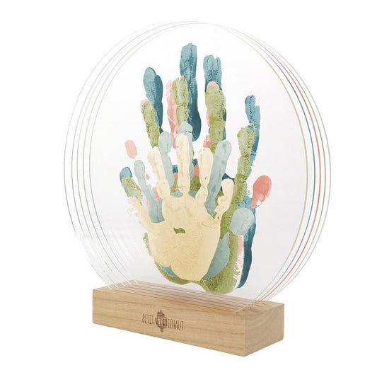 DECORACIÓN PETIT ARTICHAUT ·MARCO HUELLAS FAMILIA - COLORES FAMILIARES· - Happy Moments Baby