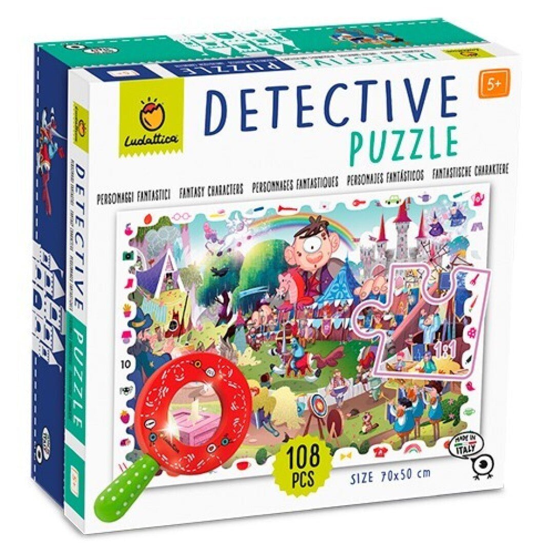 DETECTIVE PUZZLE LUDATTICA 108 PIEZAS ·PERSONAJES FANTÁSTICOS· - Happy Moments Baby