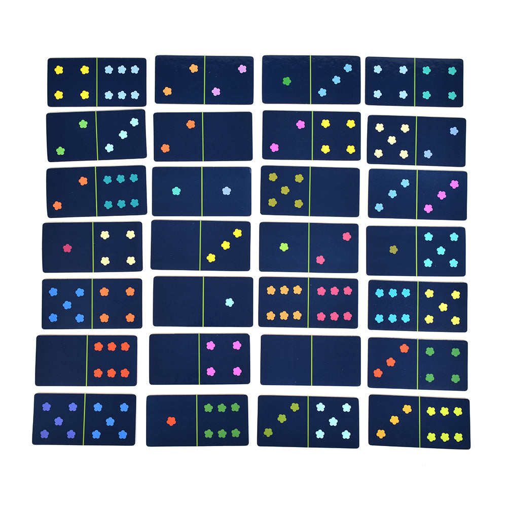 Dominó Djeco Animo Puzzle: reverso de las fichas con puntos para contar