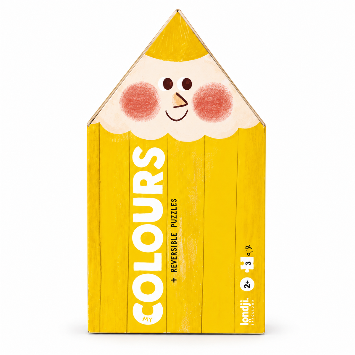 My Colours de Londji, packaging amarillo sobre fondo blanco, vista frontal